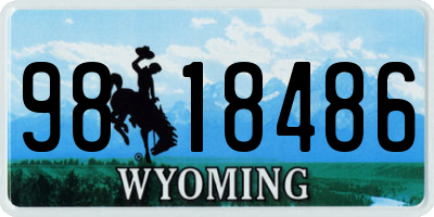 WY license plate 9818486