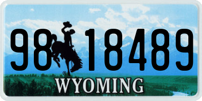 WY license plate 9818489