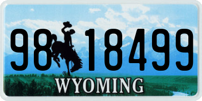 WY license plate 9818499