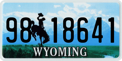 WY license plate 9818641