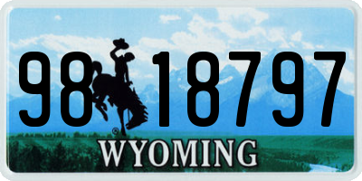 WY license plate 9818797