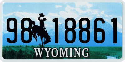WY license plate 9818861