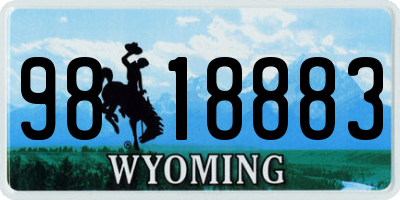 WY license plate 9818883