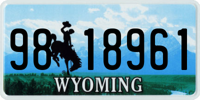 WY license plate 9818961