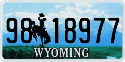 WY license plate 9818977