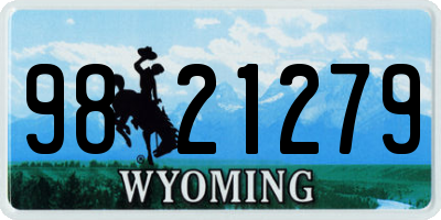 WY license plate 9821279