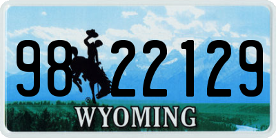 WY license plate 9822129