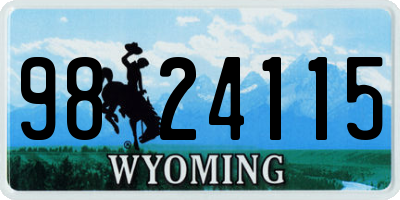 WY license plate 9824115