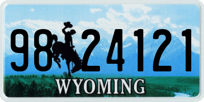WY license plate 9824121