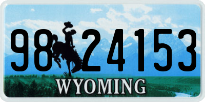 WY license plate 9824153