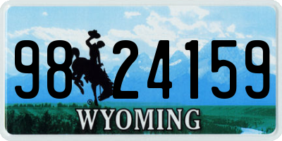 WY license plate 9824159