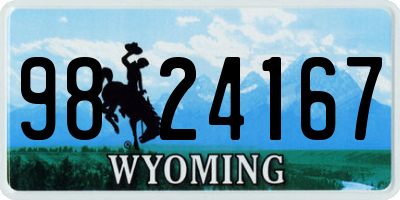 WY license plate 9824167