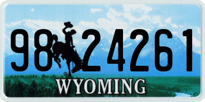 WY license plate 9824261