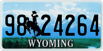 WY license plate 9824264