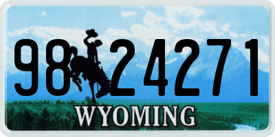 WY license plate 9824271