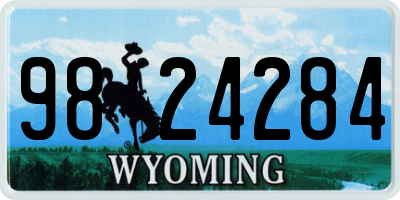 WY license plate 9824284