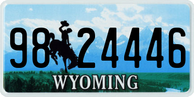 WY license plate 9824446