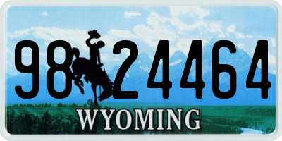 WY license plate 9824464
