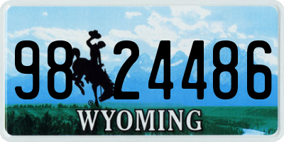 WY license plate 9824486