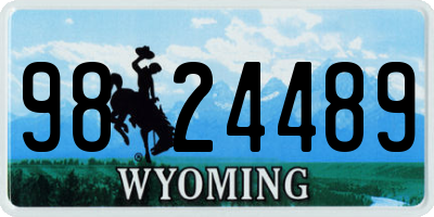 WY license plate 9824489