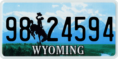 WY license plate 9824594