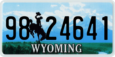 WY license plate 9824641
