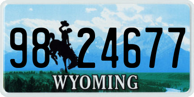 WY license plate 9824677