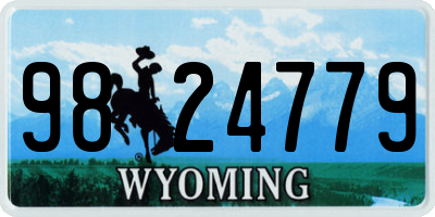 WY license plate 9824779