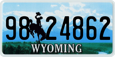 WY license plate 9824862