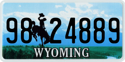 WY license plate 9824889