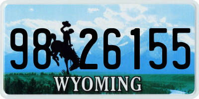 WY license plate 9826155