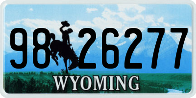 WY license plate 9826277