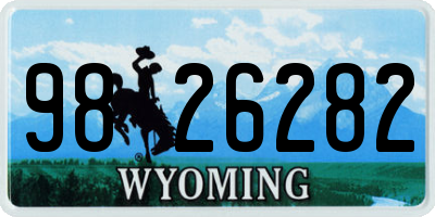 WY license plate 9826282