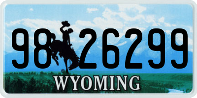 WY license plate 9826299