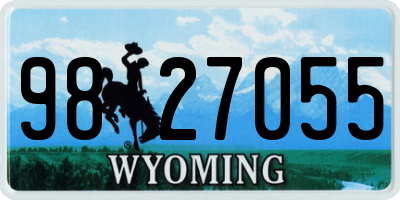 WY license plate 9827055