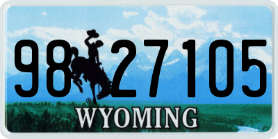 WY license plate 9827105