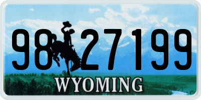 WY license plate 9827199