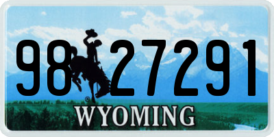WY license plate 9827291