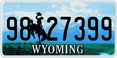 WY license plate 9827399