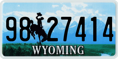 WY license plate 9827414