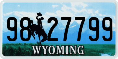 WY license plate 9827799