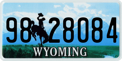 WY license plate 9828084