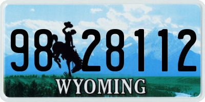 WY license plate 9828112