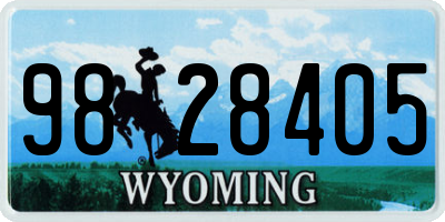 WY license plate 9828405