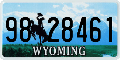 WY license plate 9828461