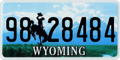 WY license plate 9828484