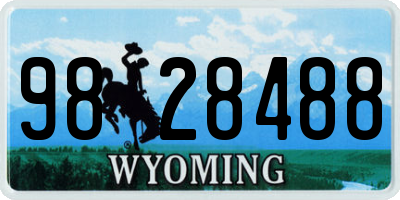 WY license plate 9828488