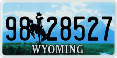 WY license plate 9828527