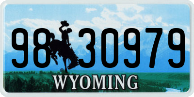 WY license plate 9830979