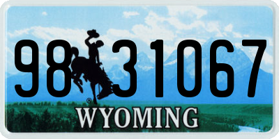 WY license plate 9831067